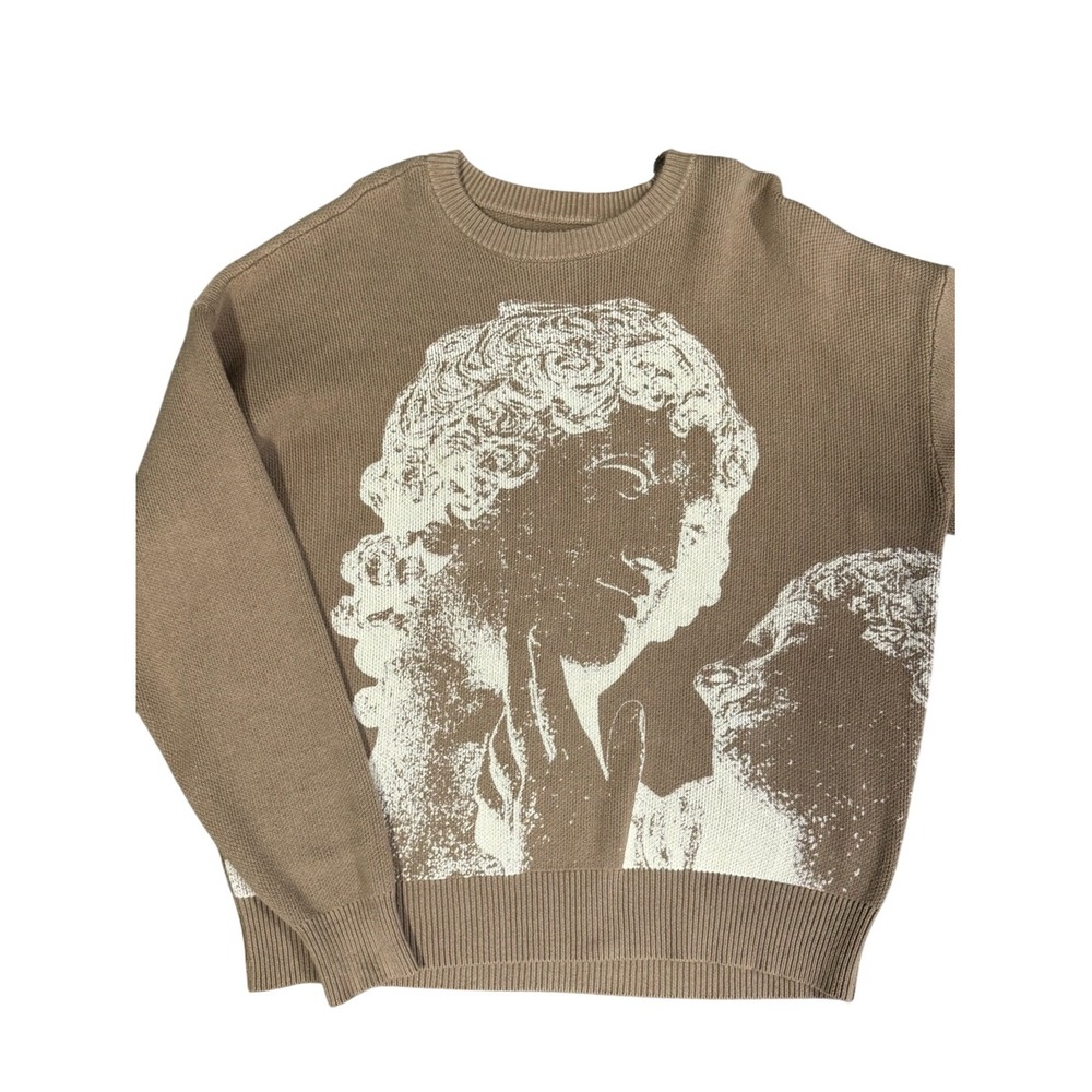 PacSun Mens Renaissance Graphic Crewneck Sweater Sz M Academia Indie Art Grunge